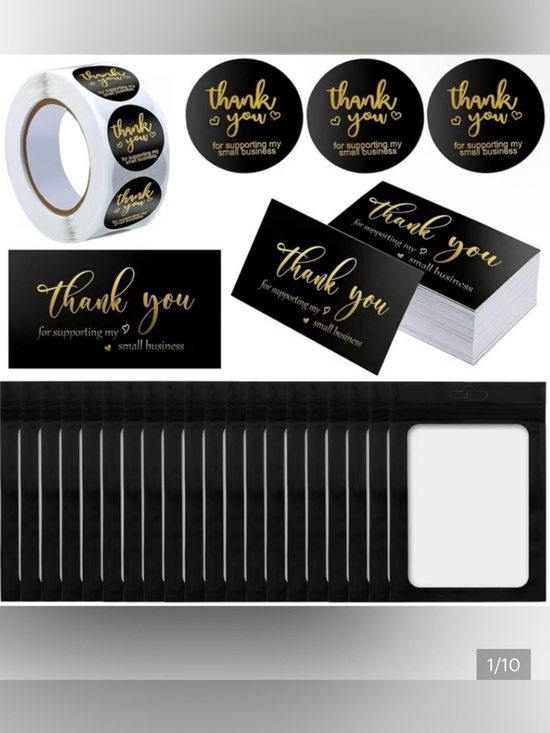Other - 600 Piece Shipping Bundle 50 cards 20 bags 530 stickers